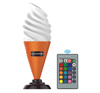 海川新款远程控制炫彩冰淇淋蛋筒灯
